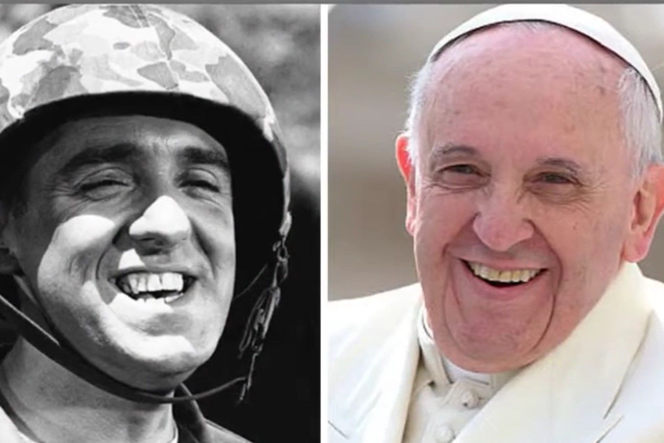 Even Pope Francis had a double in the face of a soldier.jpg